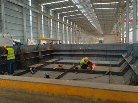 河北安諾吹鍍型材生產線施工進行中—山西晉南鋼鐵集團有限公司